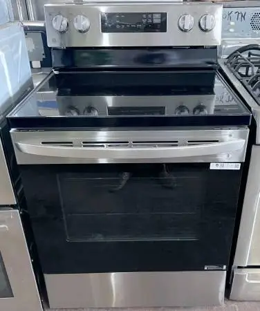 LG Electric Range Smooth Glasstop Stainless Steel , Wide View Oven