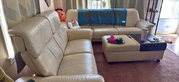 Ekornes Stressless Leather Furniture Set; Sofa and Loveseat