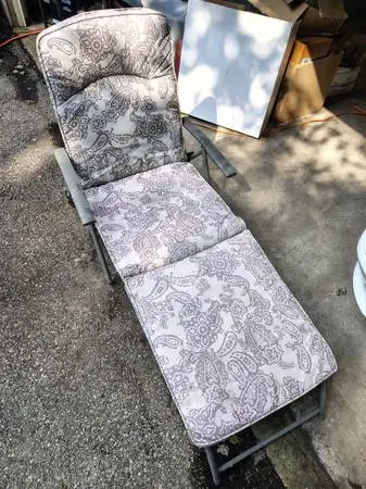 Padded Outdoor Lounge Chair