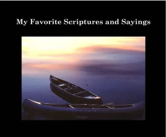 Book: My Favorite Scriptures and Sayings