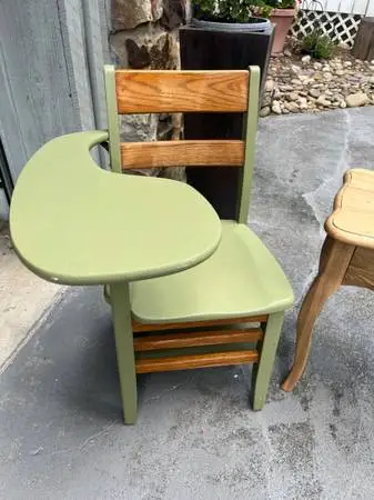 Child’s School Desk and Side Table