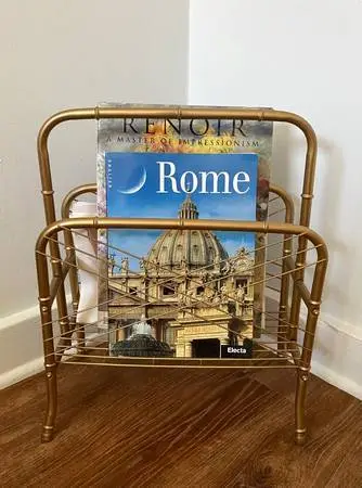 Vintage Metal Magazine Holder