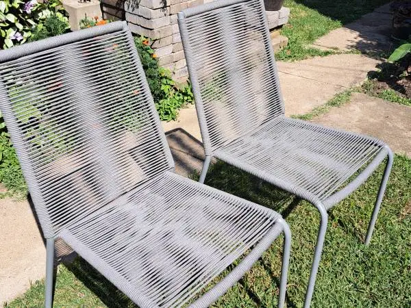 Article Gray Rope Chairs (pair)
