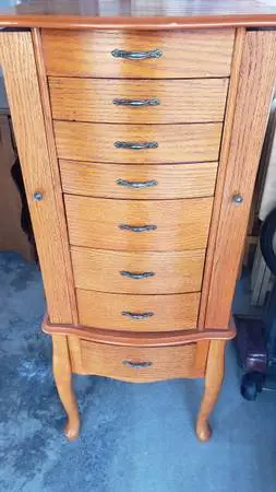 Oak Jewelry Cabinet