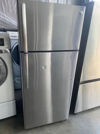 Great ge refrigerator top bottom door stainless steel