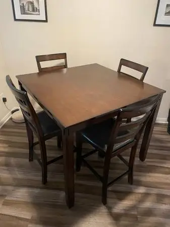 Pub Height Dining Table and Chairs