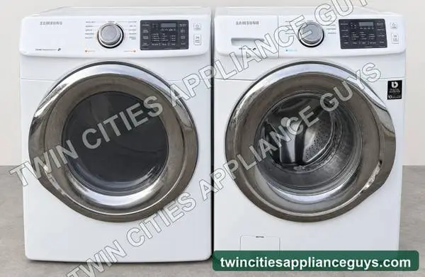 Samsung 4.2/7.5 Cu Ft Front-Load Washer and Gas Dryer Set — $325