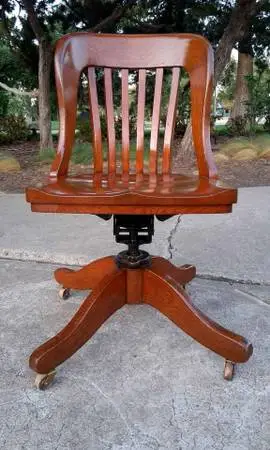 Antique Oak Bankers Chair