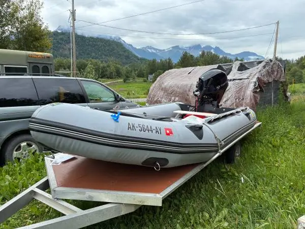 Zodiac outboard and trailer