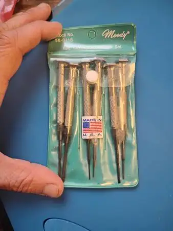 Vintage MOODY Jewelers Screwdriver Set