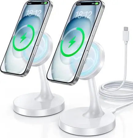 2-PACK TXXTOL Magnetic Wireless iPhone 15W Fast Mag-Safe Charger Stand