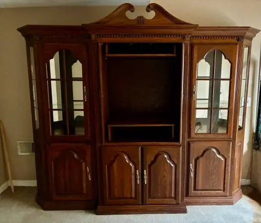 Entertainment Center and lighted China Cabinet
