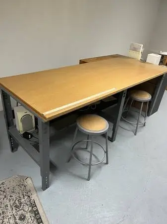 Uline Industrial Packing Table - 96 x 36” Composite Wood Top