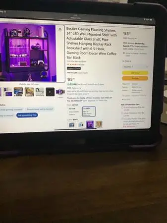 Bestier Gaming floating wall mounted shelf