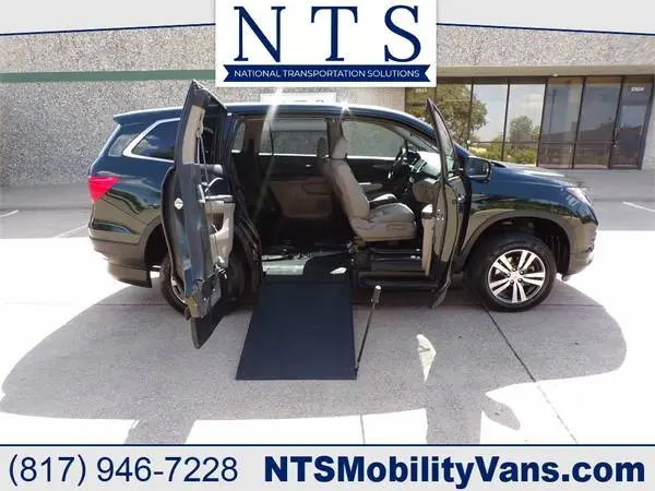 18 HONDA PILOT EX-L LEATHER HANDICAP MOBILITY WHEELCHAIR RAMP SUV VAN
