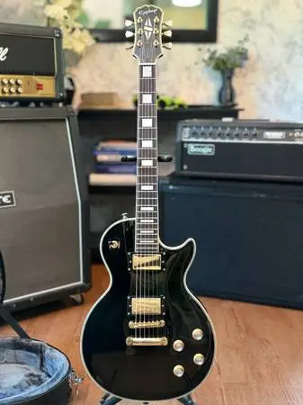 2001 Epiphone Les Paul Custom Black Beauty – Made in Korea (Unsung) – OHSC