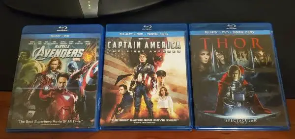 Thor/Captain America/The Avengers MCU Blu-Ray/DVD