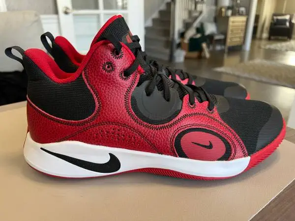 Nike Mens Fly By Mid 2 Red Basketball Shoes Size 12