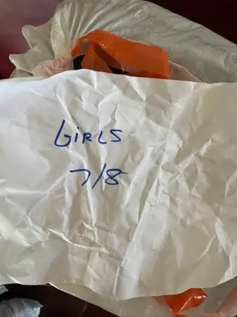 Bag of little girls clothes size 7-8