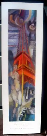 Robert Delaunay Eiffel Tower Art Poster Mounted on Board