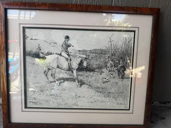 Original 1902 Signed Ink Drawing – Vincent F. Benett