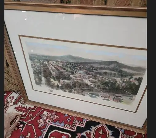 UVA Hand Colored Print