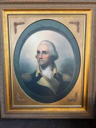 GEORGE WASHINGTON Canvas Artwork - Rembrandt Peale,  “Porthole 1823