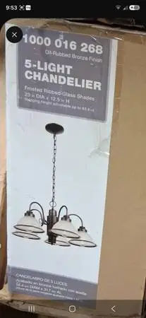 Hampton Bay 5-Light Chandelier — Model 1000 016 268