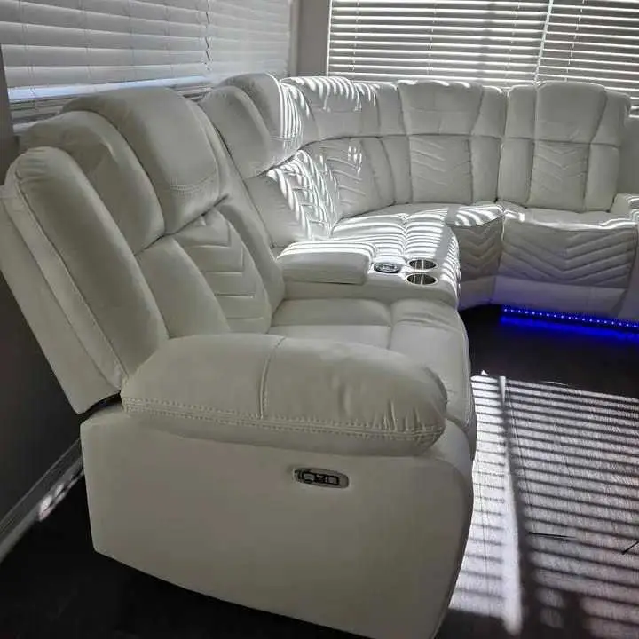 Amazon White Power Reclining Sectional