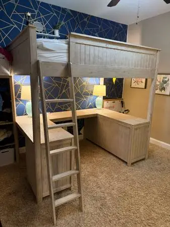 Pottery Barn Beadboard Full Size Loft Bed