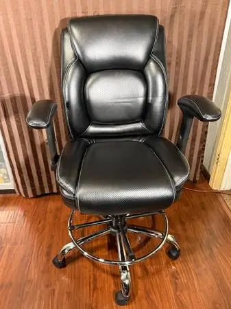 Office Chair Drafting Chair Combo NEW Adjust. Ergonomic Faux Leather