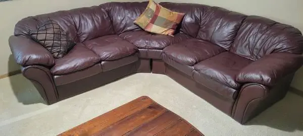 Ashley Furniture overstuffed pillow-top sectional couch