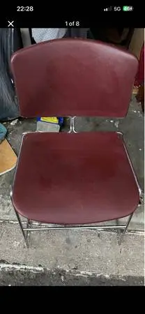 stackable office chairs Reception chairs polypropylene with steel frame $35 each