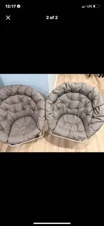 Two Papasan-Style Chairs