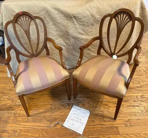 MICHAEL JACKSON’S !!! — Hepplewhite Style Shield Shaped Armchairs