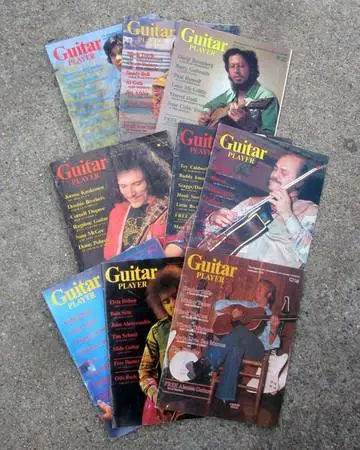 Lot of 9 GUITAR PLAYER MAGAZINE 1976 Backissues - Stills, Pass
