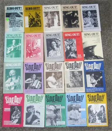 Lot of 20 SING OUT! magazine backissues from 1983 to 1988