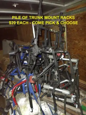 PILE OF TRUNK / HATCH-BACK RACKS-COME PICK AND CHOOSE