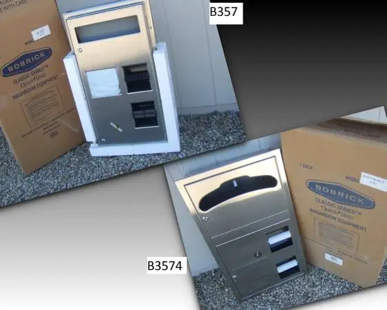 New Stainless Steel Bobrick Washroom Equipment Classic Series