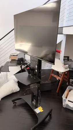 50 Hisense 4K Smart TV on Rolling AV Cart  + Estate Sale (tools, etc.