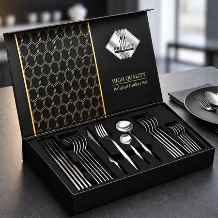 [NEW] Stainless Steel Silverware Gift Set - 24PCS