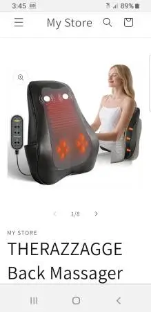 Brand new, never used!  Back massager with heat!