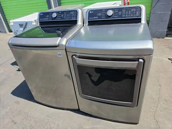 Lg top loading washer and gas dryer set