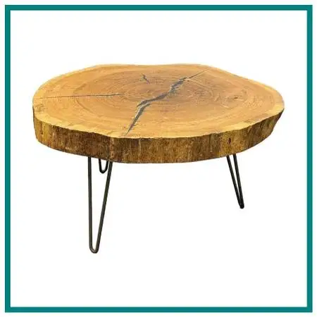 Live Edge Wood Slab Coffee Table
