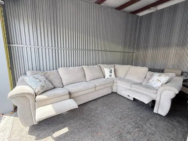 Custom Robb & Stucky POWER Reclining Sleeper Sectional(Mattress Never Used)