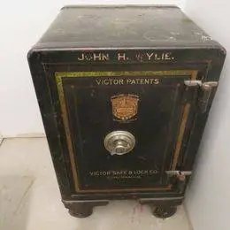 WANTED 1885 Antique Safe, Victor & Lock Co Personalized JOHN H. WYLIE