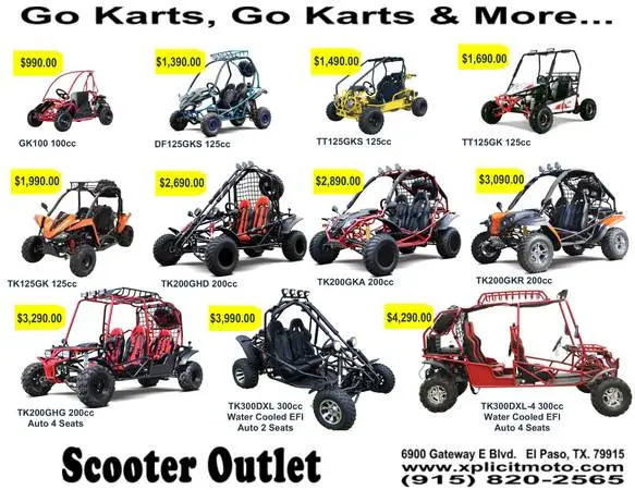 NEW 2026 GO KARTS LOWEST PRICES IN EL PASO!!! BEST DEALS!!!