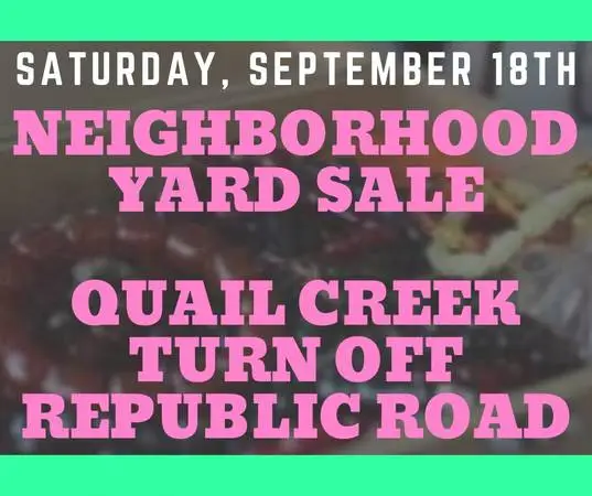 Quail Creek Neighborhood Garage Sale