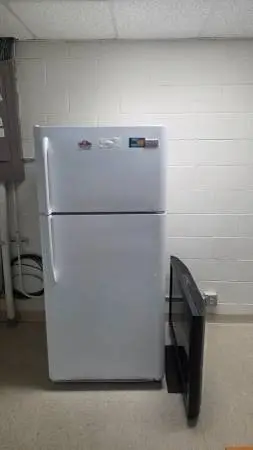 Refrigerator, washer, dryer