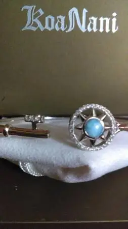 koa Nani Sterling Silver Bangle